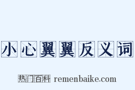 小心翼翼反义词是什么意思的图片